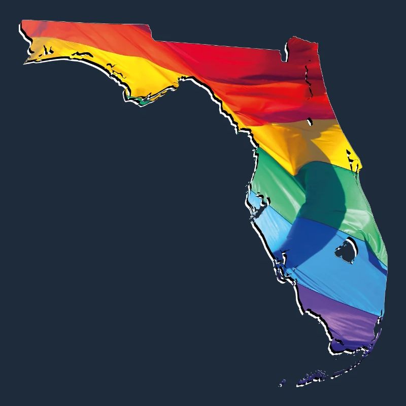 LGBTQ Flag in Florida State Map