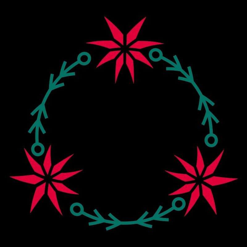 Weihnachtskranz aus Weihnachtsstern