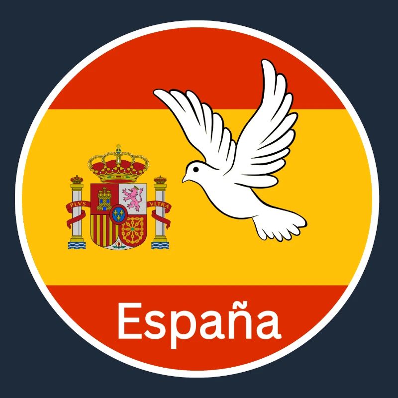 Spanien Spain Friedenstaube Flagge