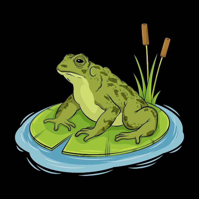 toad sitting on a lilypad