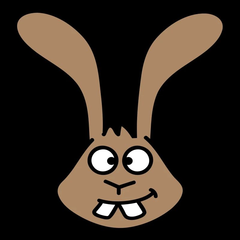 Rabbit looks squints grimace funny silly smile