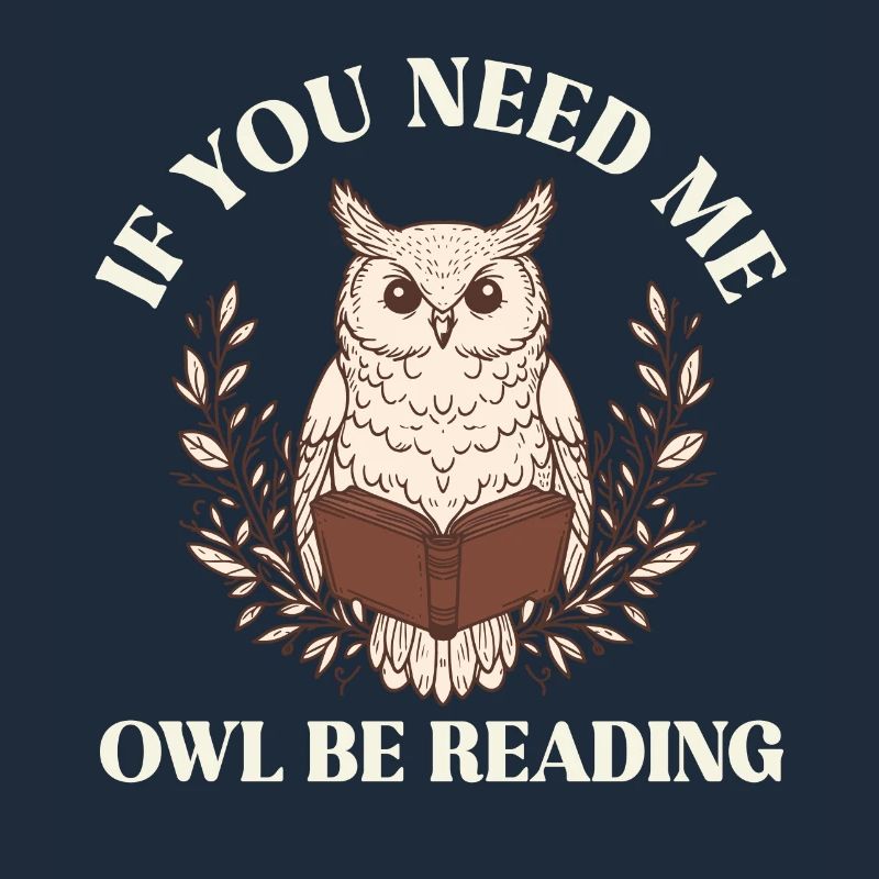 Wenn Du Mich Suchst, Eule Mit Buch