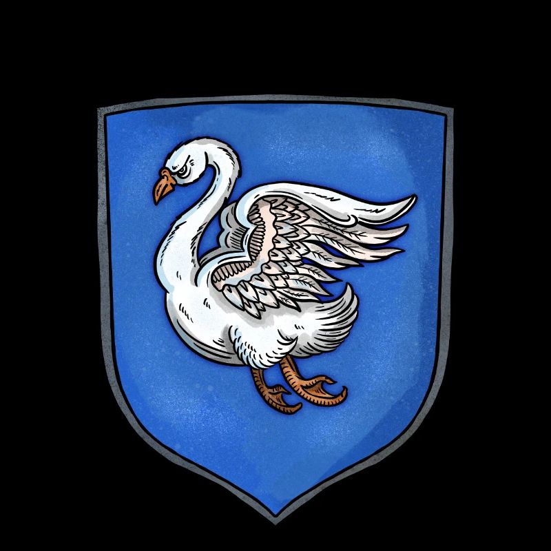 Wappen silber Schwan