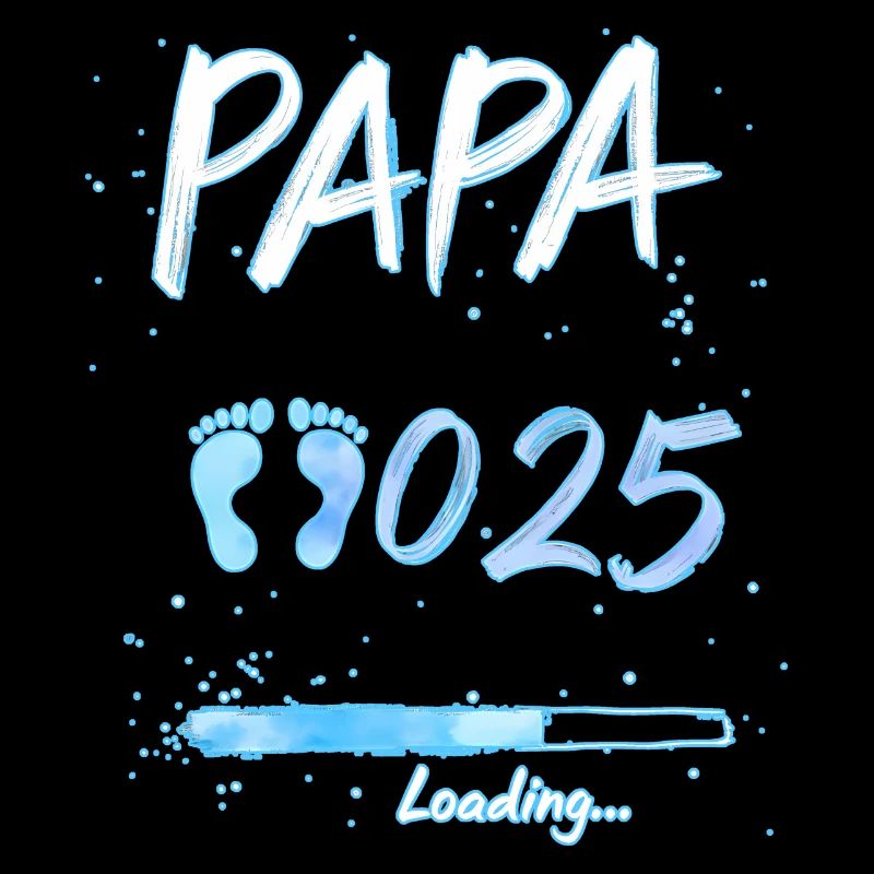Papa 2025 Loading für werdende Väter Geschenk