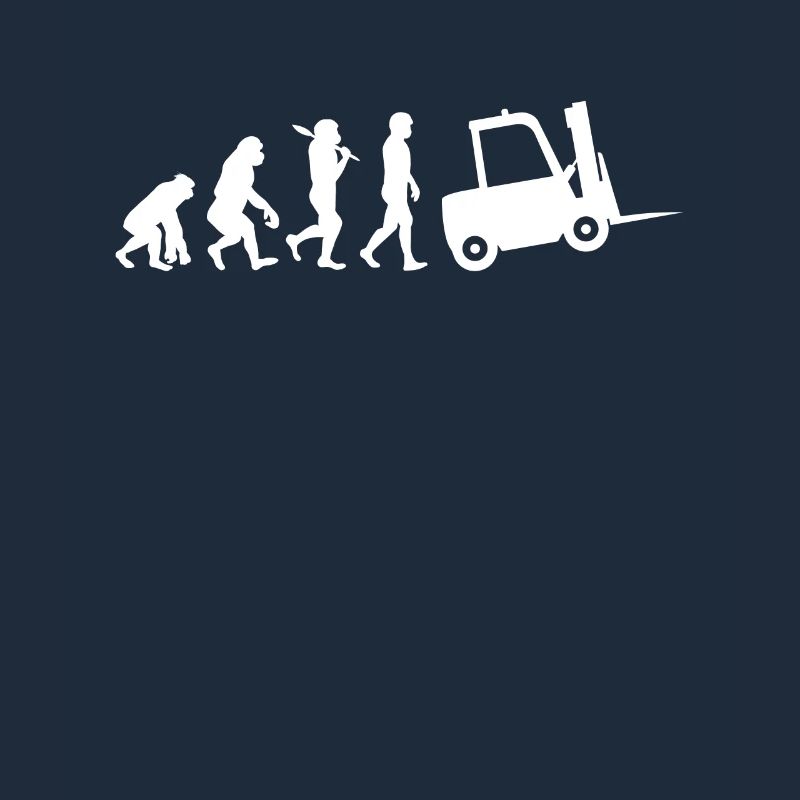Staplerfahrer Evolution mit Gabelstapler Shirt