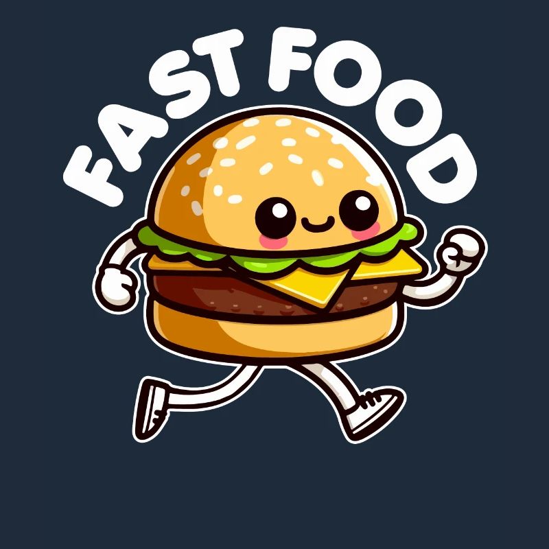 Restauration rapide Mignon Burger Courir Drôle Malbouffe