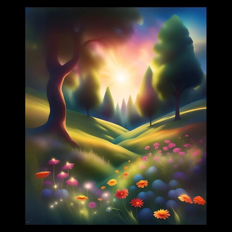 Magnifique conception graphique de forêt