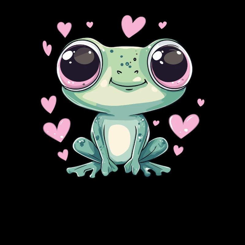 Frosch mit Herzaugen