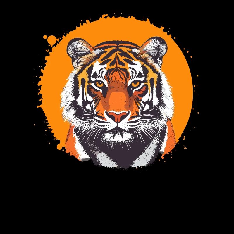 Tiger with a solar circle