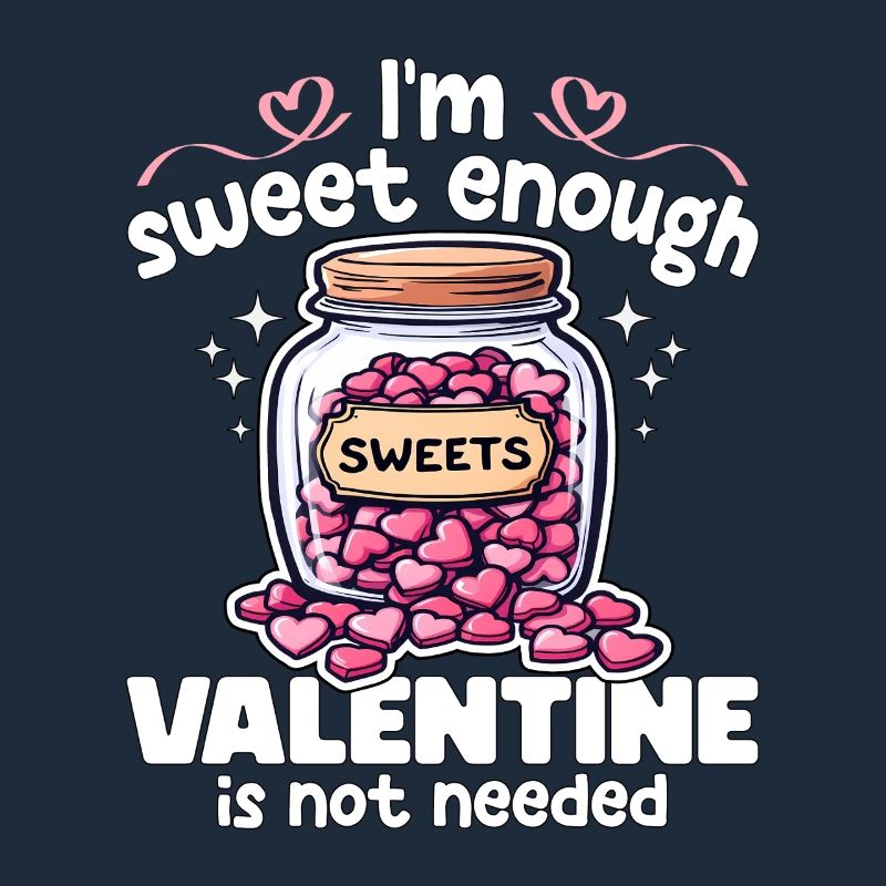 ICH BIN SÜSS GENUG, VALENTINSTAG WIRD NICHT GEBRAUCHT - GESCHENK