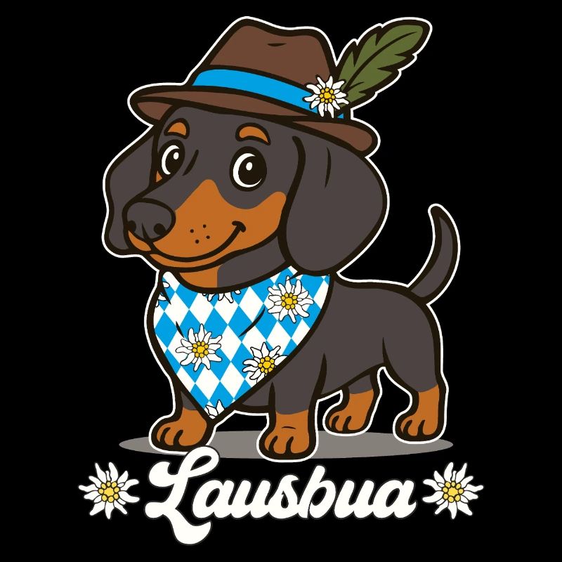 Lausbua Bayerischer Dackel Mit Trachthut Trachten