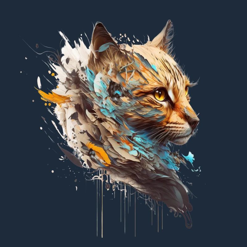 Mignon gros chat dans le profil latéral