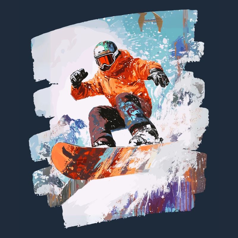 Snowboarder Pulverschnee