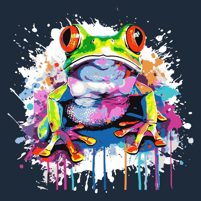 Estampe pop art de grenouille graffiti