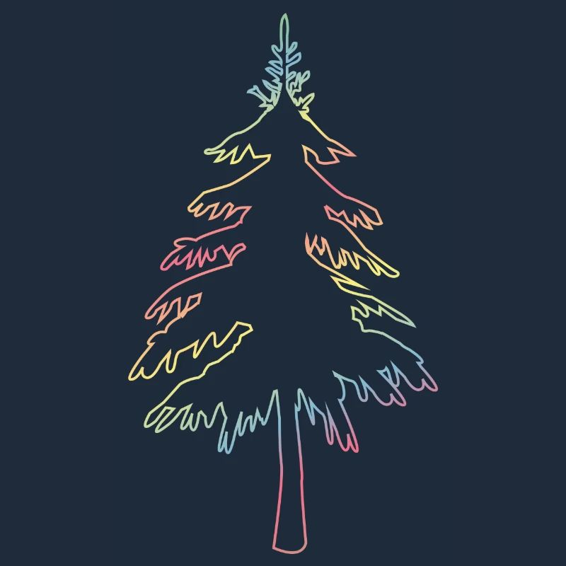 Christbaum, Tannenbaum oder Weihnachtsbaum Umriss