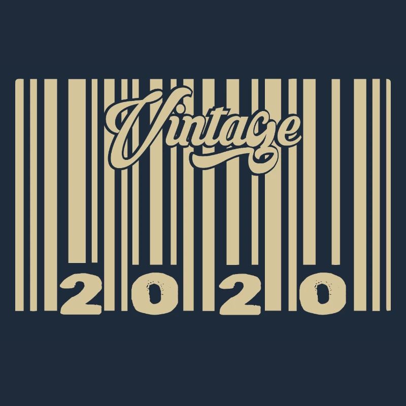 vintage 2020 Barcode 2020: Year 2025.