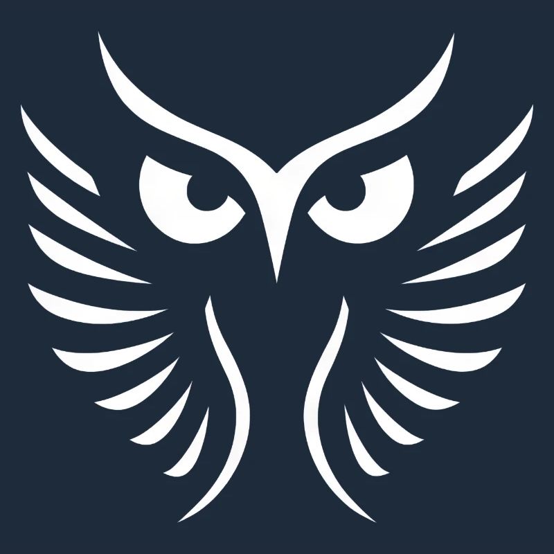 Moderne Eule: Abstrakte, Minimalistische Kunst