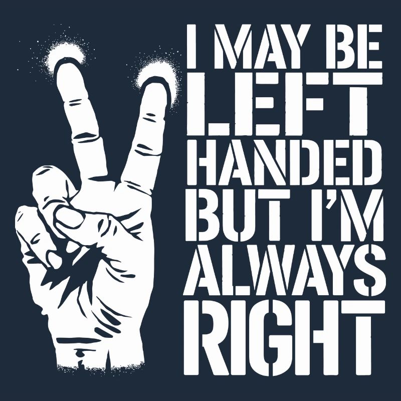 Clever statement for left-handers