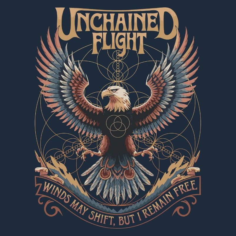 Unchained Flight - Eagle & Sacred Geometry