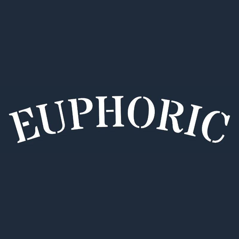 Euphorisch Lebensfreude Minimal Text Design Spruch