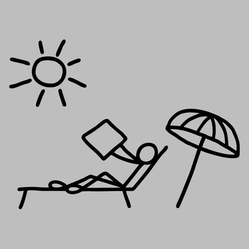 Read sunbathing & newspaper