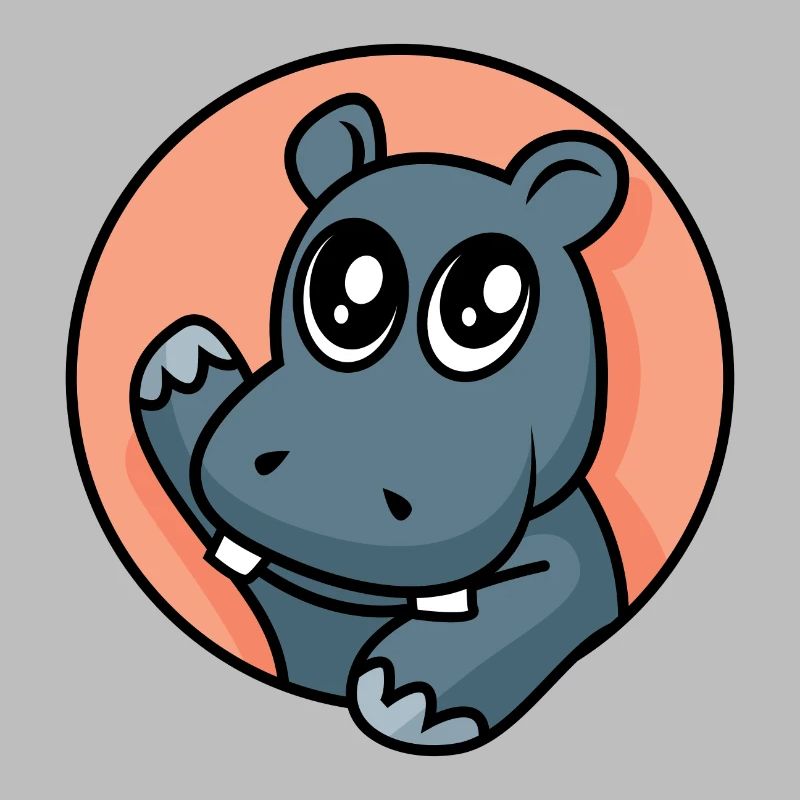 Hippopotame drôle - conception
