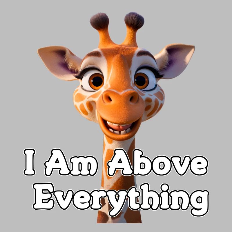 Girafe avec message de motivation