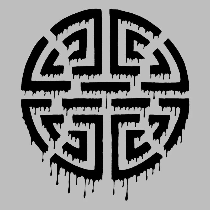 Graffiti eines schwarzen Labyrinths