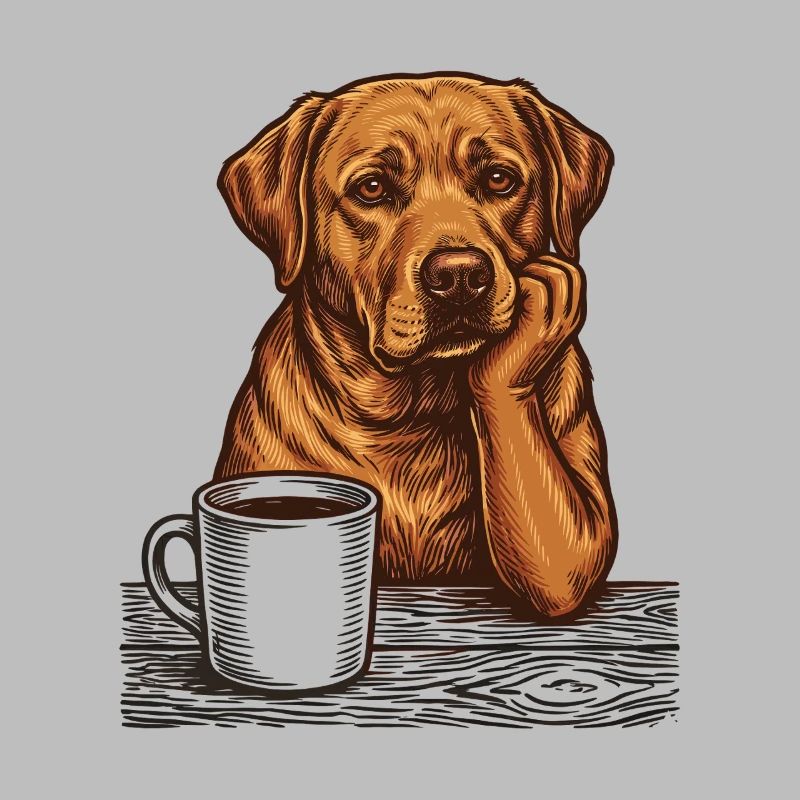 Echter Foxred Labrador Kaffee Morgenmuffel