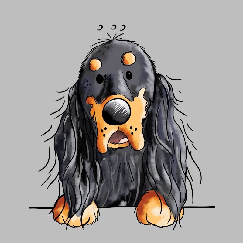 Gordon Setter - Hund - Dog - Comic