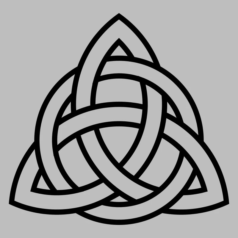 Keltisches Triqueta oder Triquetra-Symbol WEISS