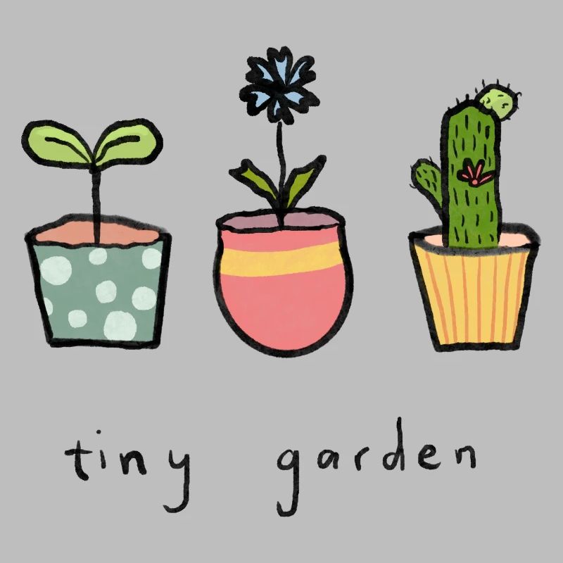 Petits pots de fleurs de jardin