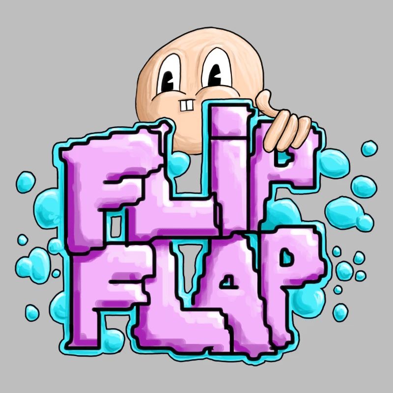 Spaßiger Graffiti-Bubble Flip