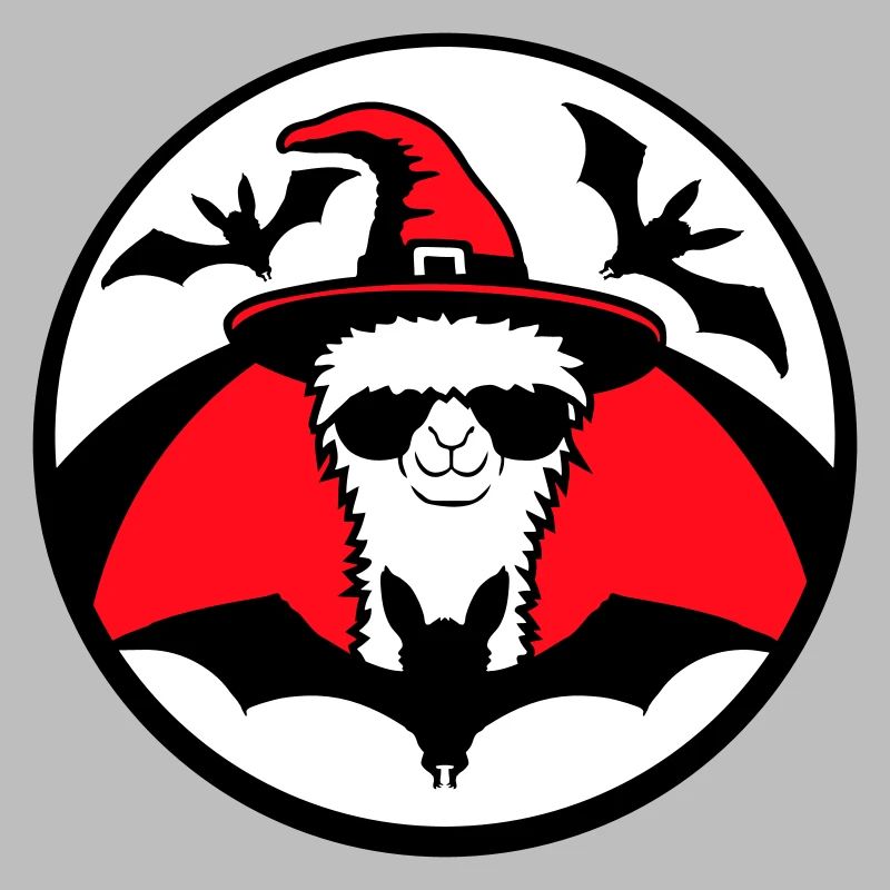 Llama Halloween Witch Hat Bat Cool Alpaca Cute