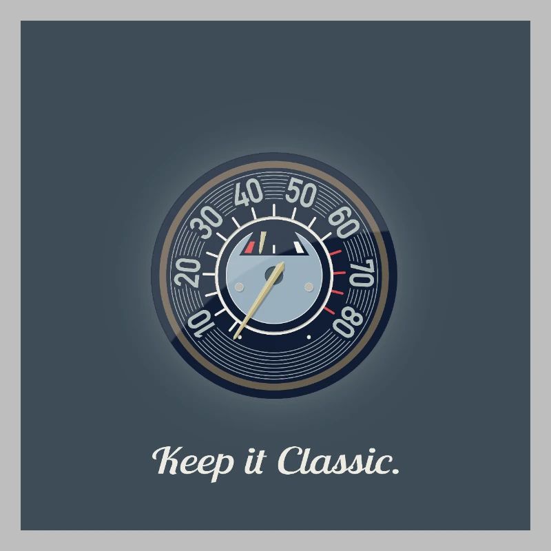 Restez classique - Conception rétro du compteur de vitesse