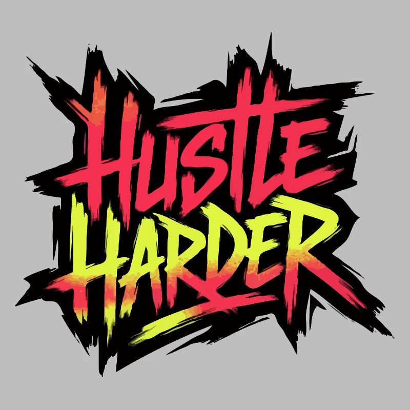 Hustle Neon Graffiti
