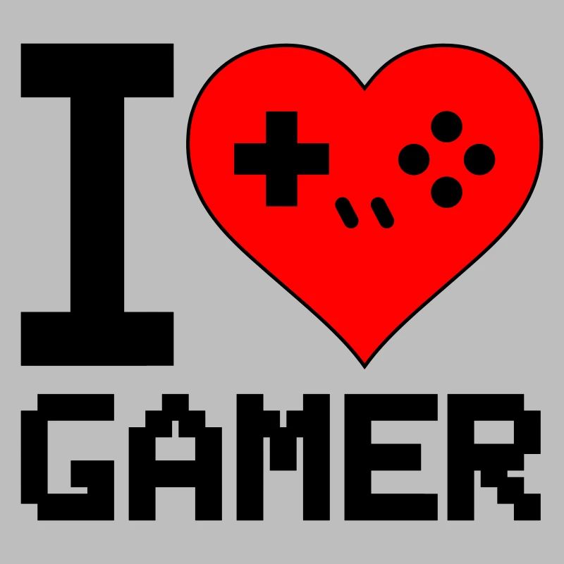 Herz mit Game-Controller Silhouette