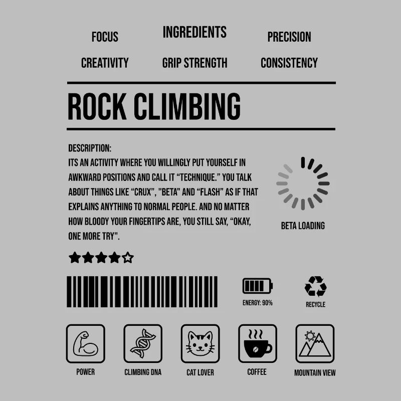 Rock Climbing Description Strength Indicator Icon