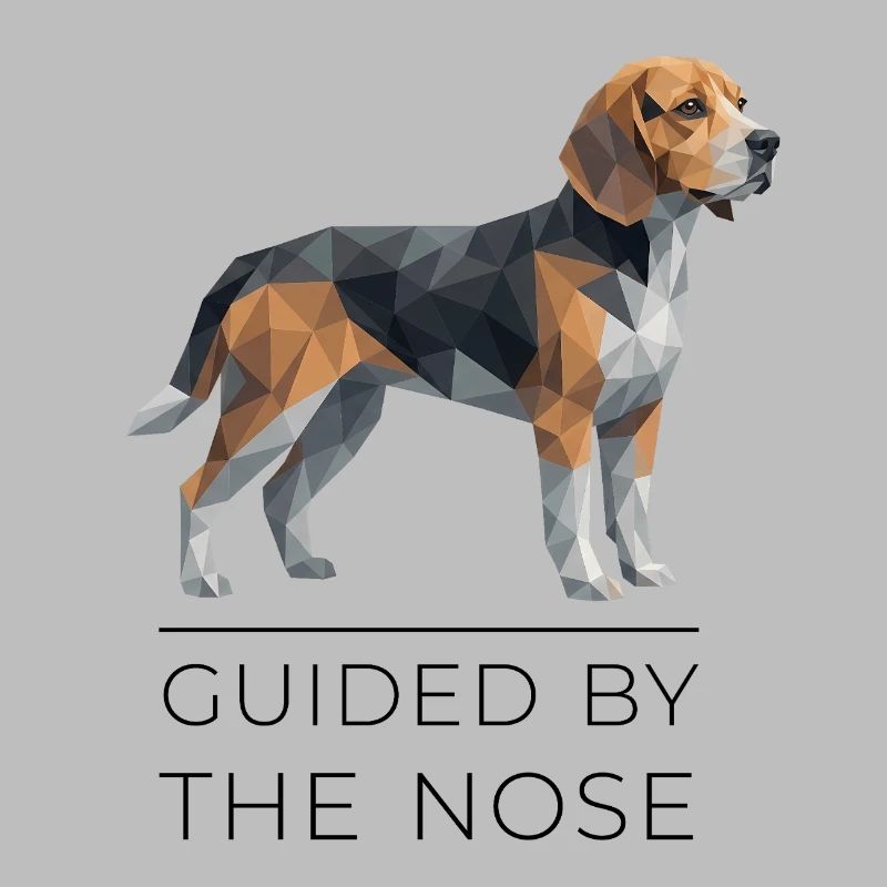 Art Beagle Low-Poly - Guidé par le nez
