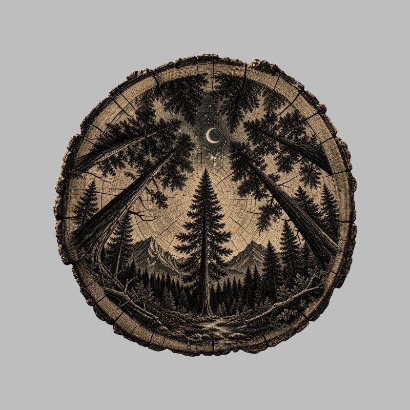 Moonlit Forest Circle