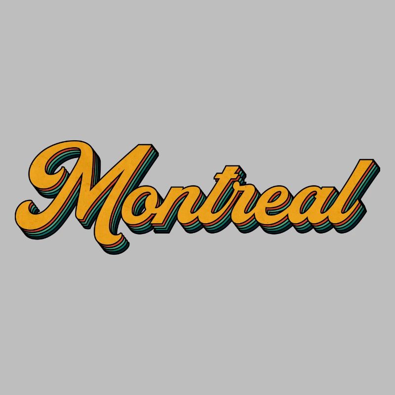 Montreal Retro Script Multicolor Shadow