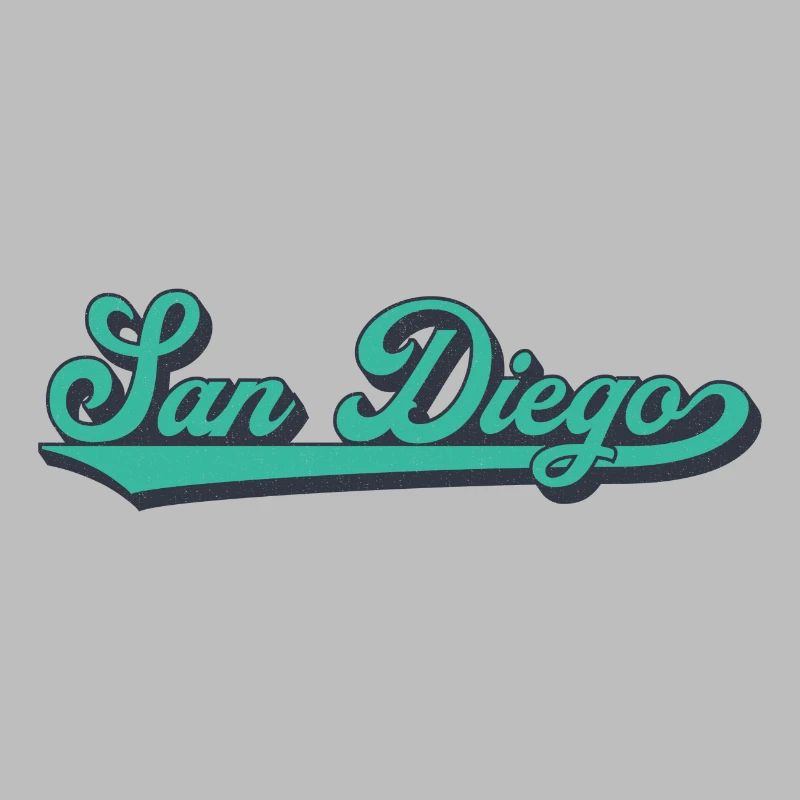 San Diego Script Retro Welle