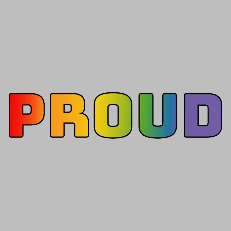 Regenbogen proud schwarz