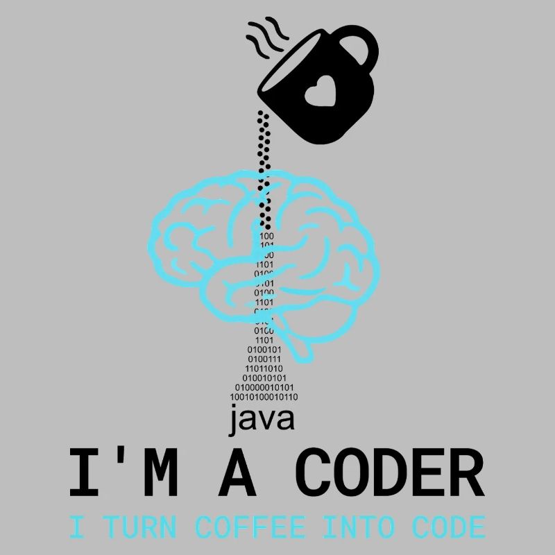 Coder T-Shirt: Coffee into Code – Nerdy Programmie