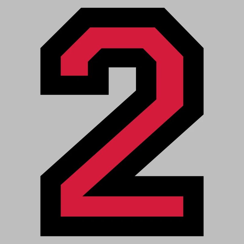 Zahl 2 - Nummer 2 (Rot) Nr. 2