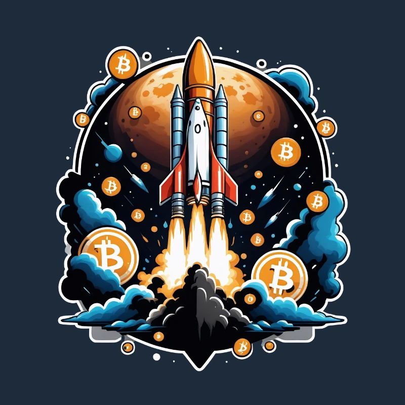 Bitcoin Krypto Crypto to the Moon Geschenk
