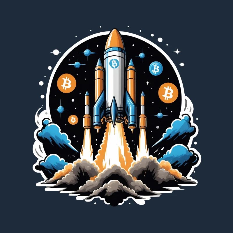 Bitcoin Krypto Crypto to the Moon Geschenk