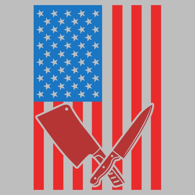 Drapeau des États-Unis de boucher