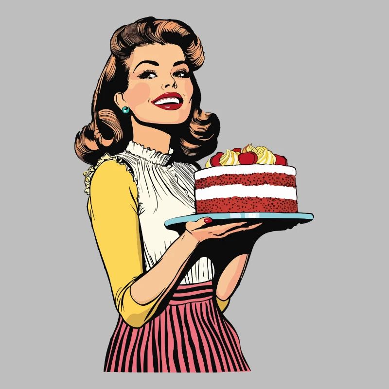 Baking Cake Baking Queen Baking Fairy Baker Pop Art