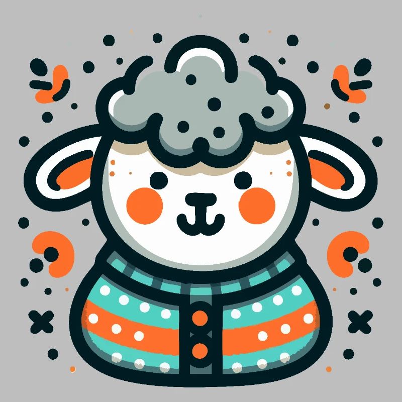 Süßes Schaf im Pullover